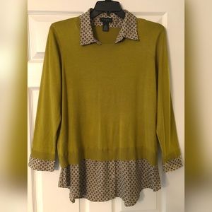 Investments Layered Long Sleeve Blouse